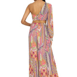Juveria African Print One Shoulder Top With Palazzo